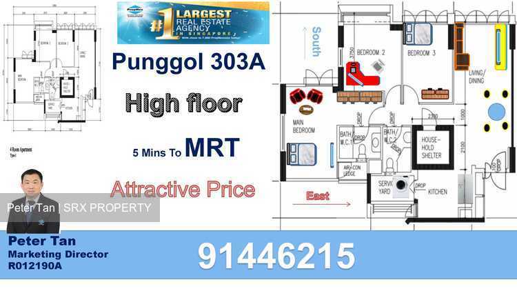 Blk 303A Punggol Central (Punggol), HDB 4 Rooms #182904682